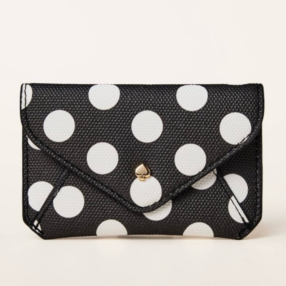 Kate Spade Black and White Polka Dot Clutch